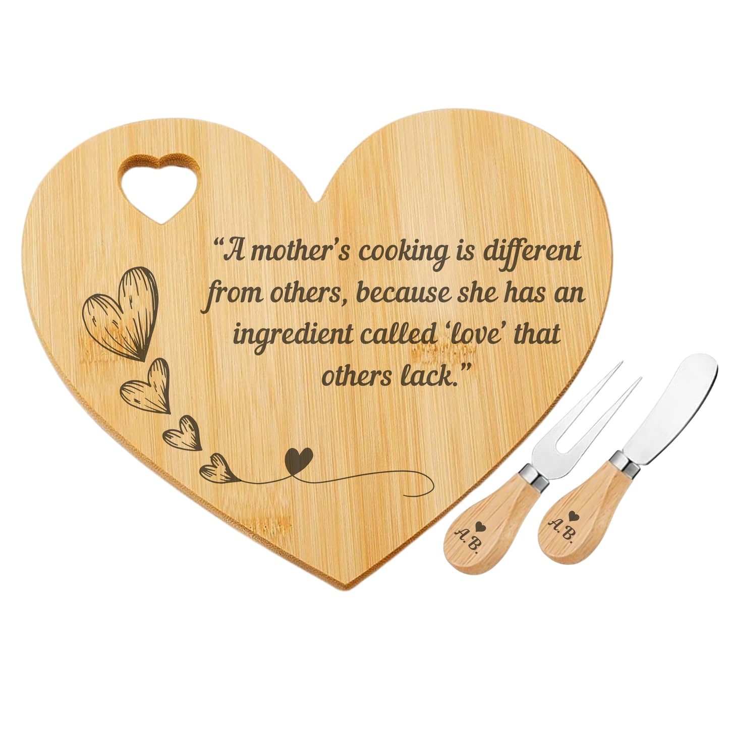 Heart Charcuterie Board (Personalized)
