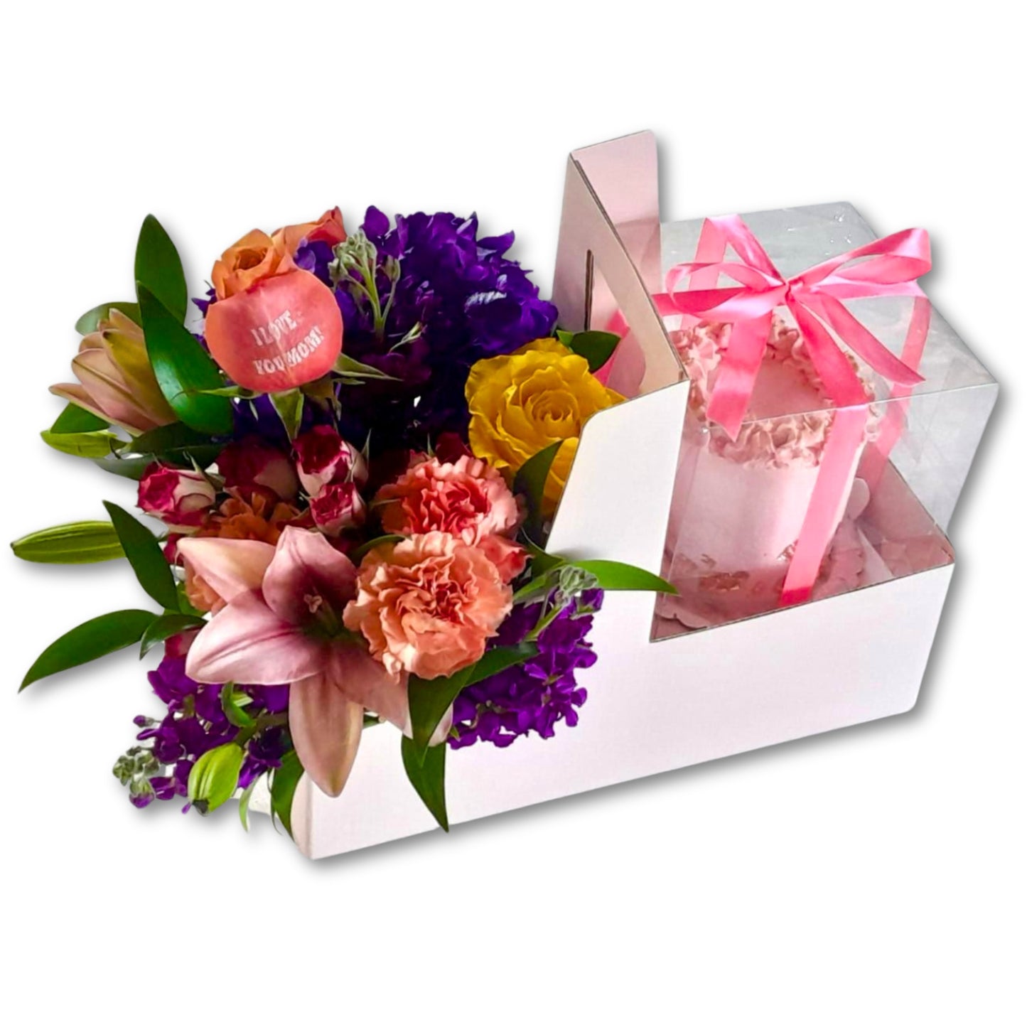 Cake & Flowers Giftbox