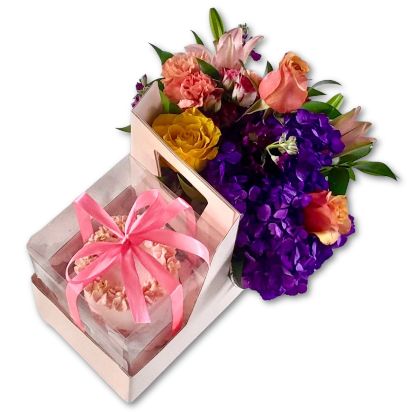 Cake & Flowers Giftbox